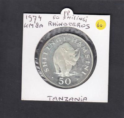 Beschrijving: 50 Shillingi RHINOCEROS